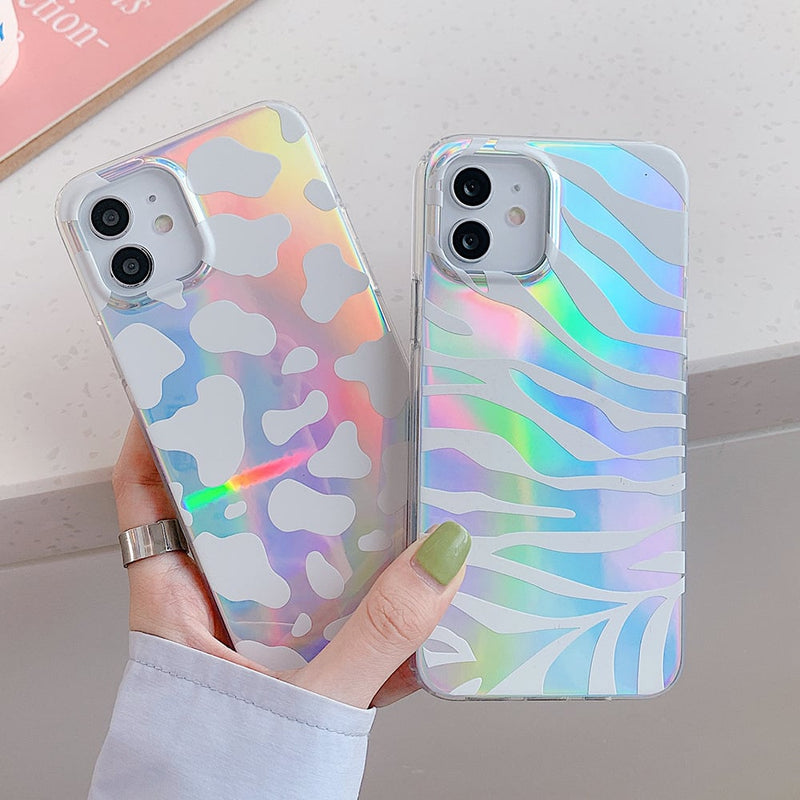Dual-Sided Zebra & Leopard Print Case