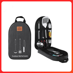 Portable BBQ Cookware Set with Storage Bag