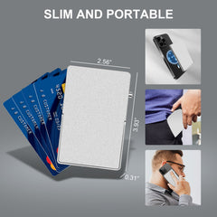 RFID Blocking Wallet Minimalist Slim Card Holder for Magsafe with Adjustable Stand, Metal Pop Up Magnetic Wallet  for Men TOYFID