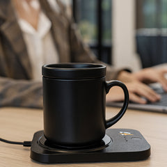 The Modern Workspace Productivity Bundle: Pursonic 3-in-1 LED Desk Lamp + Sip & Charge Wireless & Mug Warmer