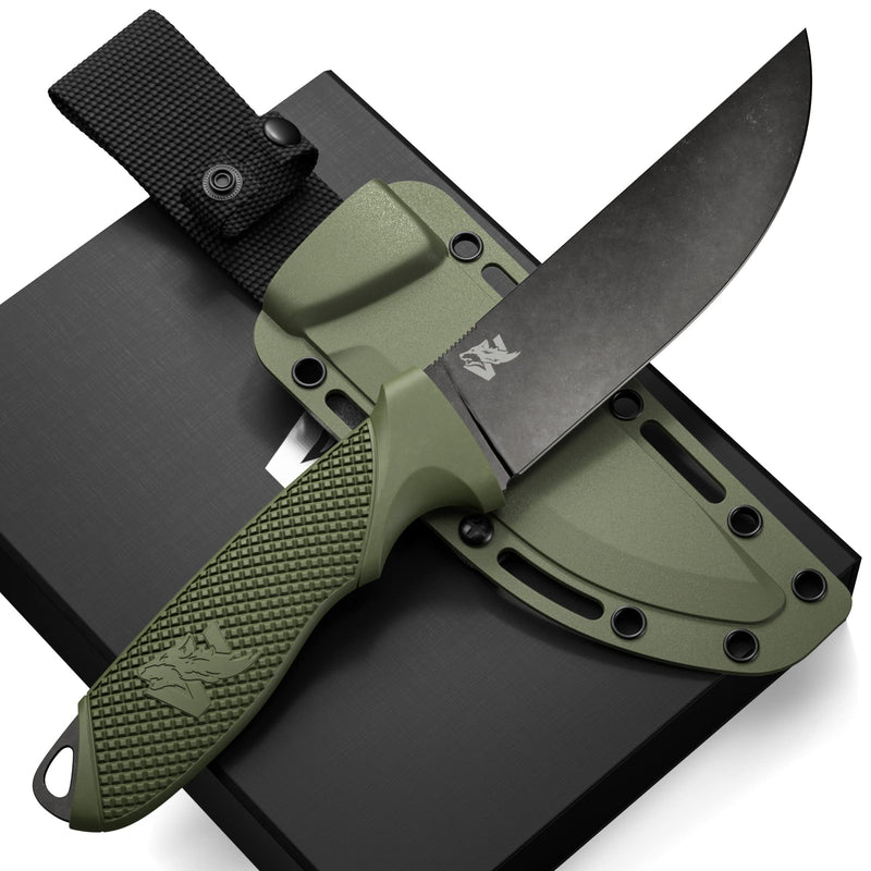 ODENWOLF Pro-Tang D2 Steel Knife - Camping Ready with Sheath